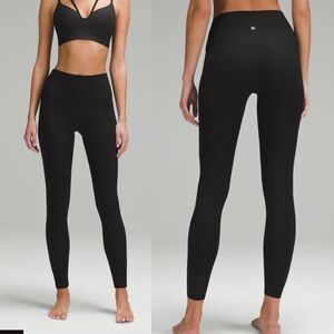 Lululemon align high rise ribbed Black Leggings size 8